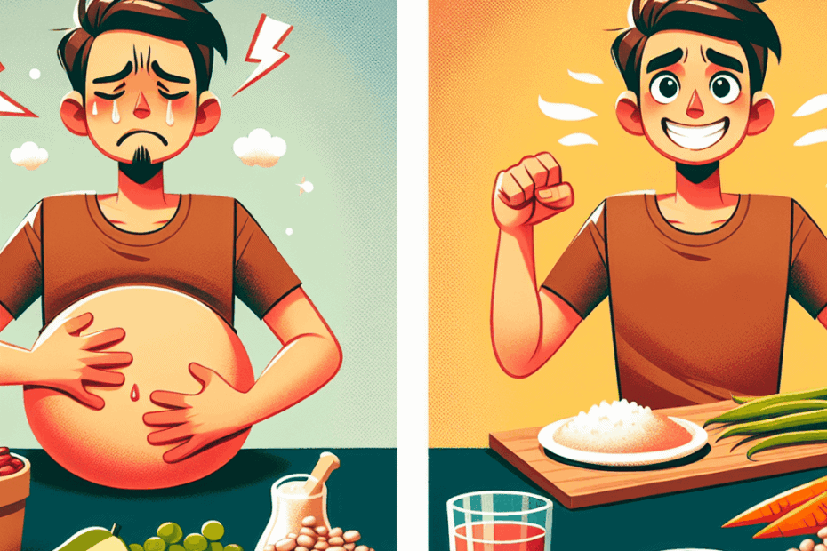 fiber and bloating comparison illustration