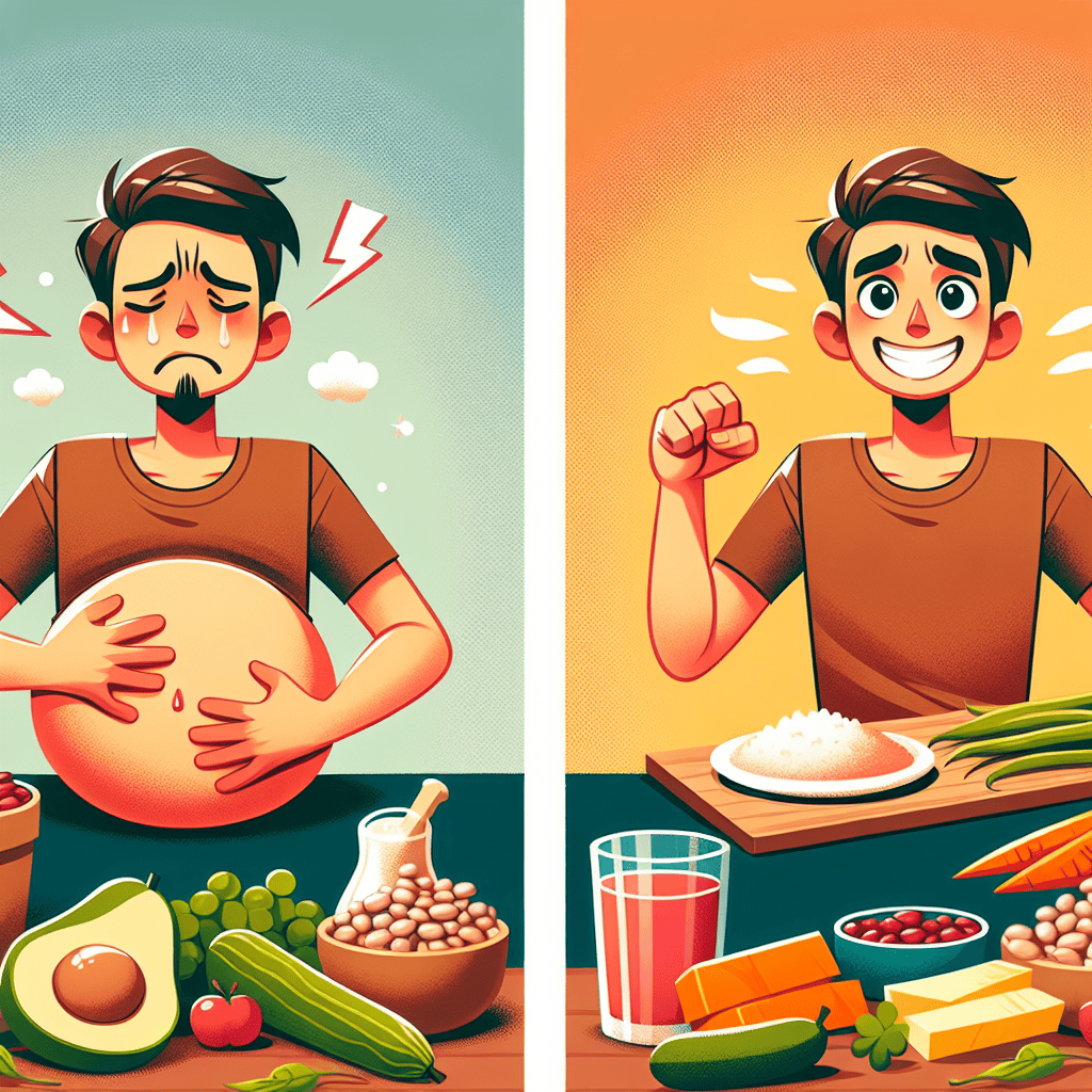 fiber and bloating comparison illustration