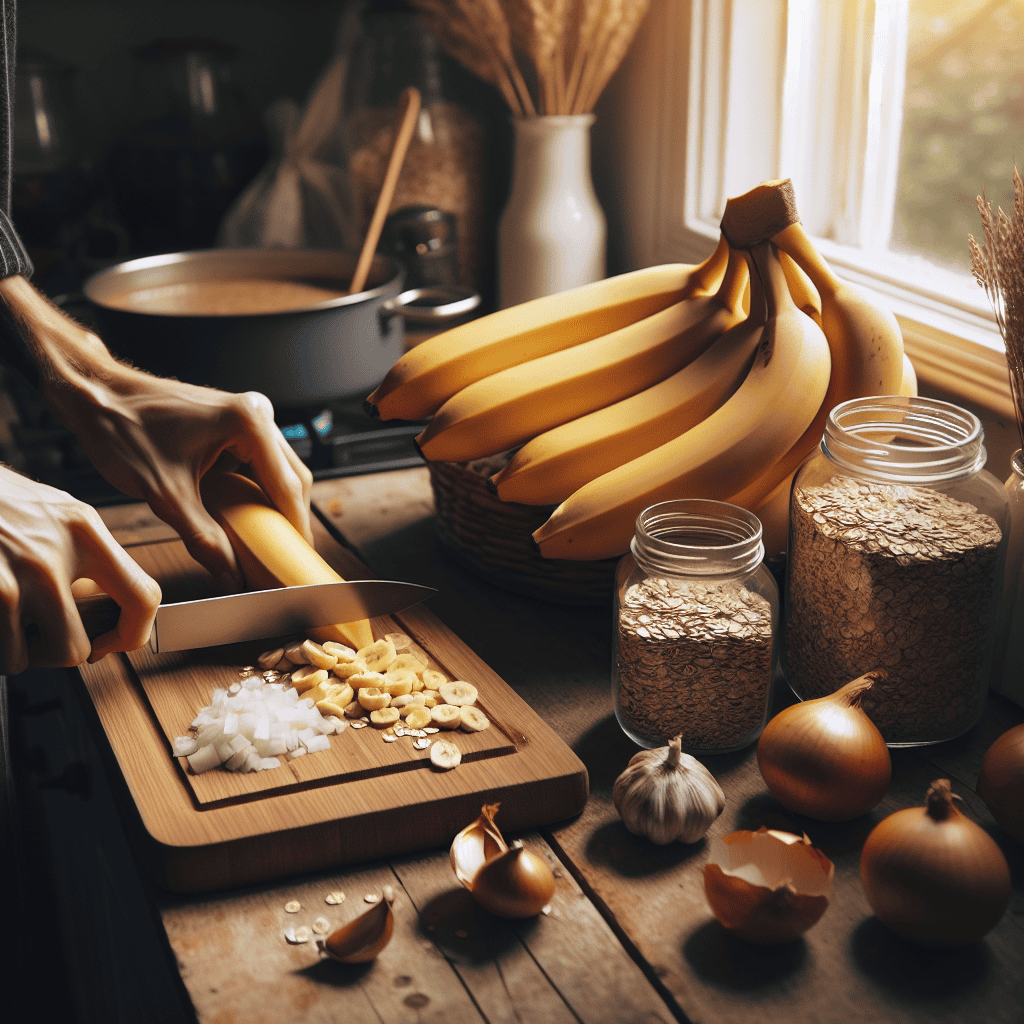 prebiotic foods meal preparation in kitchen